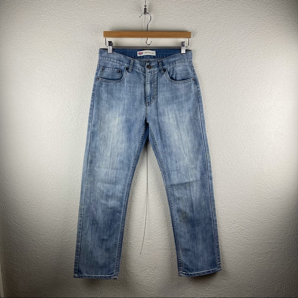 Vintage l 90s Levi’s 505 Light Blue Distressed Worn 5-Pocket True Denim Jeans